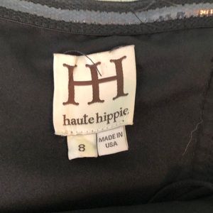 Haute Hippie tuxedo style strapless dress